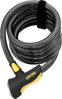 OnGuard Doberman Cable Lock with Key: 6' x 12m, Gray/Black/Yellow EA Cable Lock