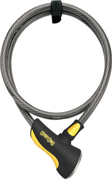 OnGuard Akita Cable Lock with Key: 6' x 12mm, Gray/Black/Yellow EA Cable Lock