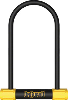OnGuard BullDog Series U-Lock - 4.5 x 9", Keyed, Black/Yellow, Includes bracket EA U-Lock