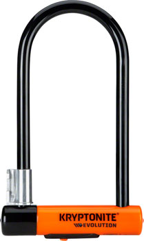 Kryptonite Evolution Series U-Lock - 4 x 9", Keyed, Black, Includes bracket EA U-Lock