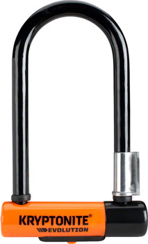 Kryptonite Evolution Series U-Lock - 3.25 x 7", Keyed, Black, Includes 4' cable EA U-Lock