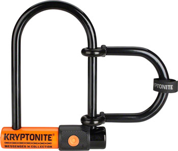Kryptonite Messenger Mini Plus U-Lock - 3.75 x 6.5", Keyed, Black, Includes 3.25" wheel extender shackle EA U-Lock