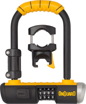 OnGuard Combo Mini U-Lock - 3.5 x 5.5", Combination, Black/Yellow EA U-Lock