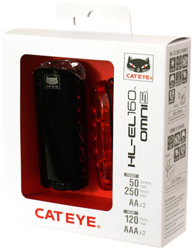 CatEye HL-EL160/Omni 5 Headlight/Taillight Set EA Headlight & Taillight Set