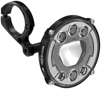Lezyne Mega HB E2000 Ebike Headlight - 600/2000 Lumen, STVZO Compliant, Black EA Ebike Light