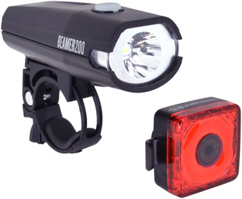 Planet Bike Beamer200/BlinkySquared Headlight/Taillight Set Headlight & Taillight Set