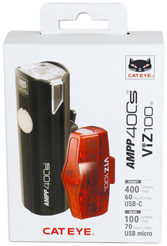 CatEye AMPP400S / VIZ100 Headlight/Taillight Set Headlight & Taillight Set