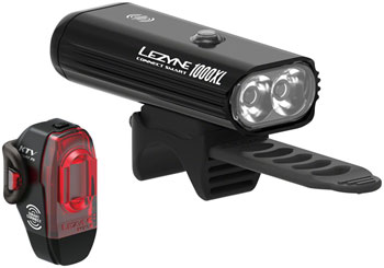 Lezyne Connect Smart 1000XL/KTV Pro Smart Headlight/Taillight Set - Black EA Headlight & Taillight Set
