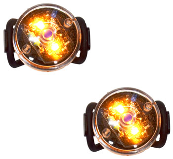 Planet Bike Button Blinky Side Light Set, Amber EA Safety Light
