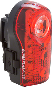 Planet Bike Superflash USB-Rechargeable Tail Light: Red/Black EA Taillight