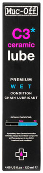 Muc-Off C3 Wet Ceramic Bike Chain Lube - 120ml, Drip EA Lube