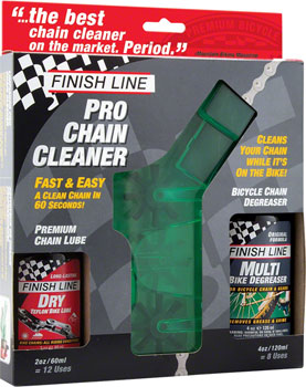 Finish Line Pro Chain Cleaner with 2oz DRY Chain Lubricant and 4oz EcoTech Degreaser EA Cleaning Tools