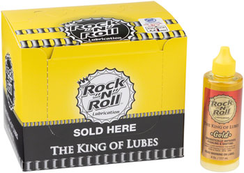 Rock-N-Roll Gold Bike Chain Lube - 4oz, Drip, POP Box of 12 BOX Lube