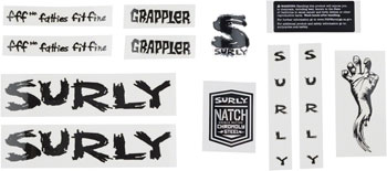 Surly Grappler Decal Set - Black EA Sticker/Decal