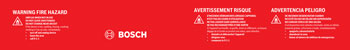 Bosch Warning Sticker for Charger - Unplug When Not In Use Qty 1 EA Ebike Retail Support