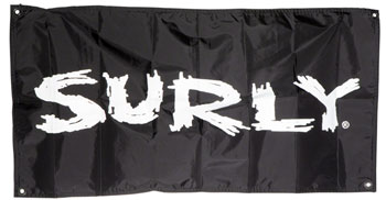 Surly Banner: Black, 18 x 36" EA Branded Sign/Banner