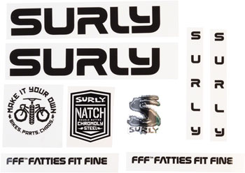 Surly Intergalactic Decal Set - Black EA Sticker/Decal