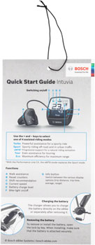 Bosch Quick Start Hangtag - Intuvia EA Ebike Retail Support