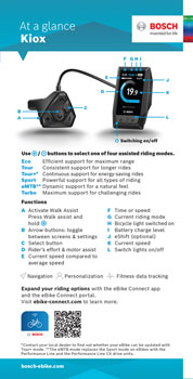 Bosch Quick Start Hangtag - Kiox EA Ebike Retail Support