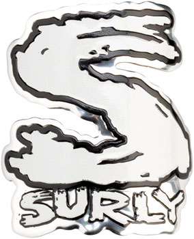 Surly Headbadge White EA Sticker/Decal