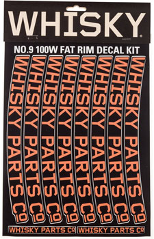 Whisky Parts Co. WHISKY 100w Rim Decal Kit for 2 Rims Orange EA Rim Part