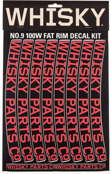 Whisky Parts Co. WHISKY 100w Rim Decal Kit for 2 Rims Red EA Rim Part