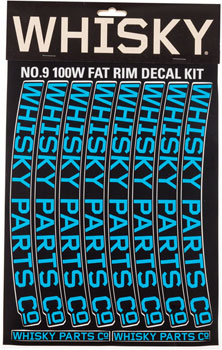 Whisky Parts Co. WHISKY 100w Rim Decal Kit for 2 Rims Cyan EA Rim Part