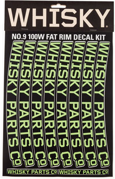 Whisky Parts Co. WHISKY 100w Rim Decal Kit for 2 Rims Lime Green EA Rim Part
