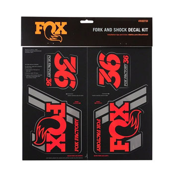 FOX Heritage Decal Kit for Forks and Shocks, Red EA Sticker/Decal