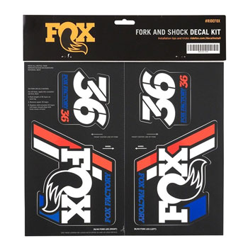 FOX Heritage Decal Kit for Forks and Shocks, Red/White/Blue EA Sticker/Decal
