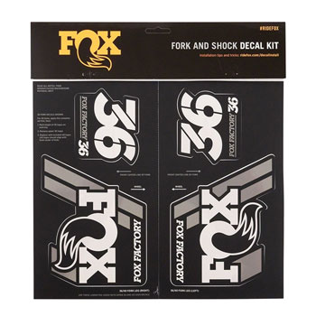 FOX Heritage Decal Kit for Forks and Shocks, Silver EA Sticker/Decal