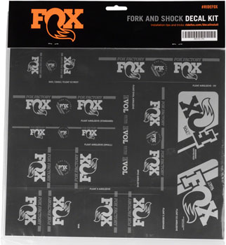 FOX Heritage Decal Kit for Forks and Shocks, Chrome EA Sticker/Decal