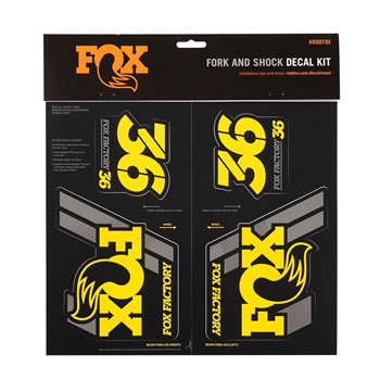 FOX Heritage Decal Kit for Forks and Shocks, Yellow EA Sticker/Decal