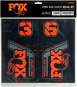 FOX Fork and Shock Decal Kit - Factory Orange EA Sticker/Decal