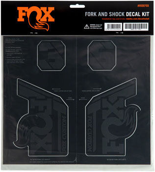 FOX Fork and Shock Decal Kit - Stealth Black EA Sticker/Decal