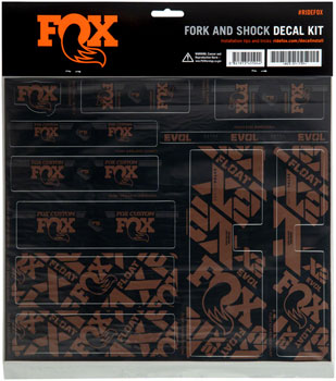 FOX Fork and Shock Decal Kit - Root Beer EA Sticker/Decal