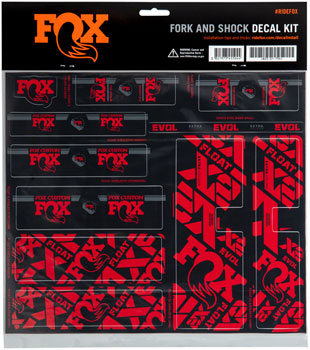 FOX Fork and Shock Decal Kit - Red EA Sticker/Decal