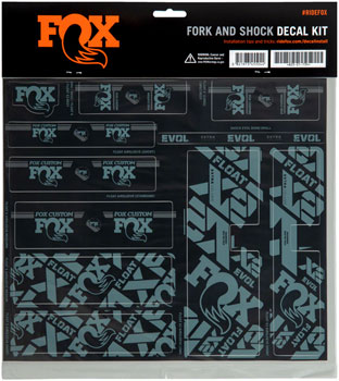 FOX Fork and Shock Decal Kit - Storm Blue EA Sticker/Decal