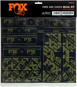 FOX Fork and Shock Decal Kit - Olive Drab EA Sticker/Decal