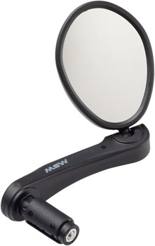 MSW Handlebar Mirror - Flat Bar, Stainless Steel Lens EA Mirror
