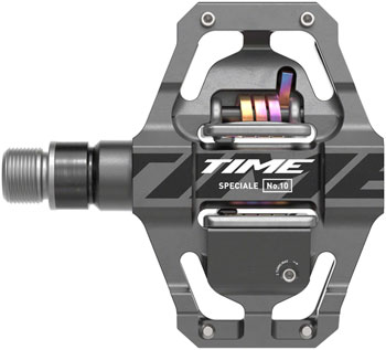 Time Speciale 10 Pedals - Dual Sided Clipless with Platform, Aluminum, 9/16", Gray, Small, B1 Gray PAA Pedals
