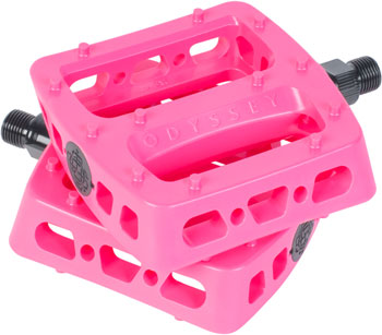 Odyssey Twisted Pro PC Pedals - Platform, Composite/Plastic, 9/16", Hot Pink Hot Pink PAA Pedals