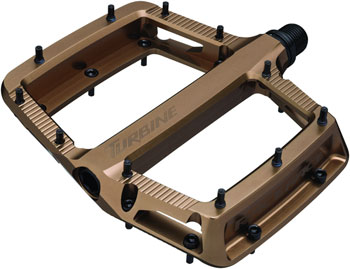 RaceFace Turbine Pedals - Platform, Aluminum, 9/16", Kashmoney Gold Kashmoney EA Pedals