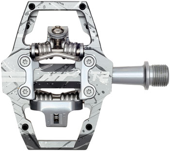 HT Components T2 Pedals - Dual Sided Clipless with Platform, Aluminum, 9/16", Grey Camo Grey Camo EA Pedals