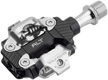 Wolf Tooth ALT XC Clipless Pedals - Dual Sided Clipless, Alloy, 9/16", Black, Pair, Shimano SPD Black EA Pedals