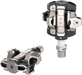Garmin Rally XC110 Power Meter Pedals - Dual Sided Clipless, Alloy, 9/16", Black, Pair, Single-Sensing, Shimano SPD Black EA Pedals