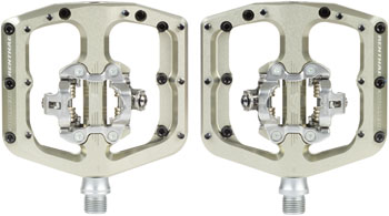 Renthal Revo-DHC Pedals - Dual Sided Clipless with Platform, Alloy, 9/16", AluGold, Shimano SPD AluGold EA Pedals