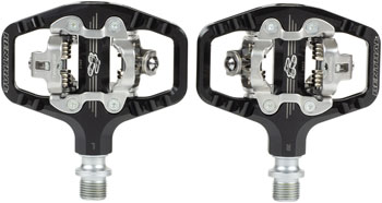 Renthal Revo-TRC Pedals - Dual Sided Clipless with Platform, Alloy, 9/16", Black, Shimano SPD Black EA Pedals