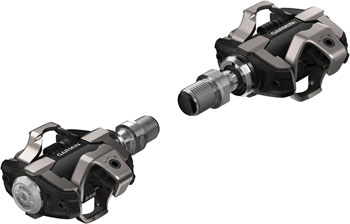Garmin Rally XC100 Power Meter Pedals - Dual Sided Clipless, Alloy, 9/16", Black, Pair, Single-Sensing, Shimano SPD Black EA Pedals