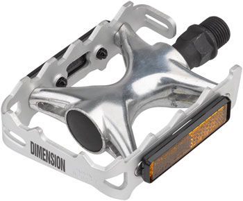 Dimension Mountain Compe Pedals - Platform, Aluminum, 9/16", Silver Silver/Silver PAA Pedals